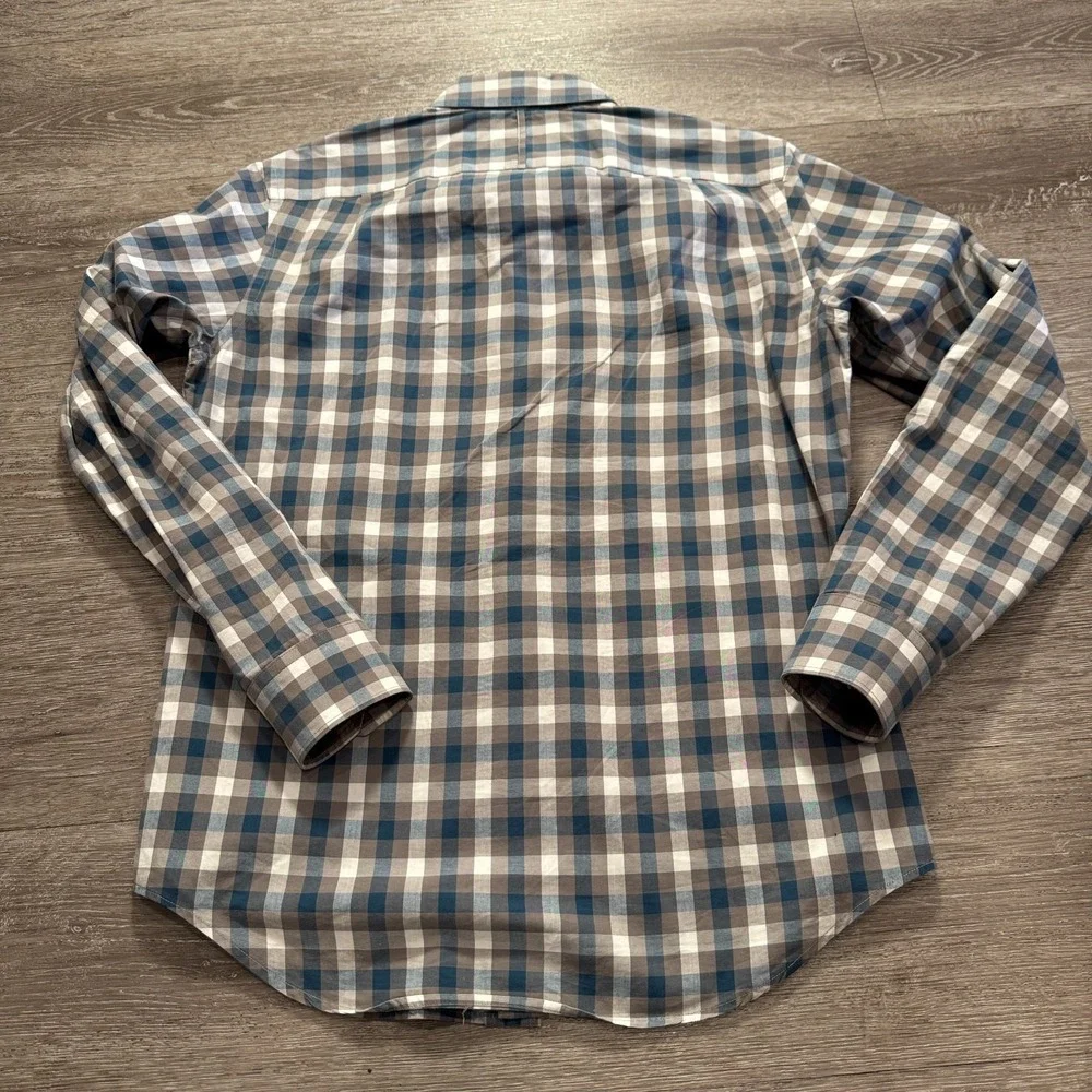 Banana Republic Shirt Mens S‎ Blue Cotton Gingham Button Down Preppy Work Office